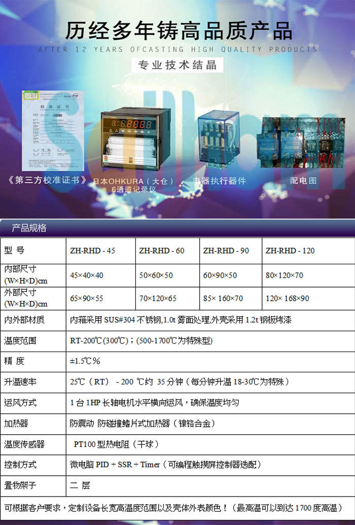 东莞伟德国际bv电热干燥箱选型表介绍